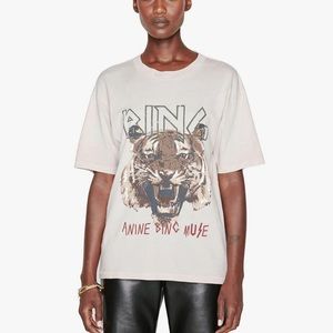 Anine Bing tiger tee in stone